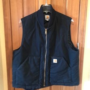 Men's Carhartt hvywt duck vest with quilted lining